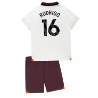 Fotballdrakt Barn Manchester City Rodri Hernandez #16 Bortedraktsett 2023-24 Kortermet (+ Korte bukser)